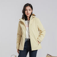 Couple Single-layer Jacket Windproof Sports Fleece-lined Padded Overalls