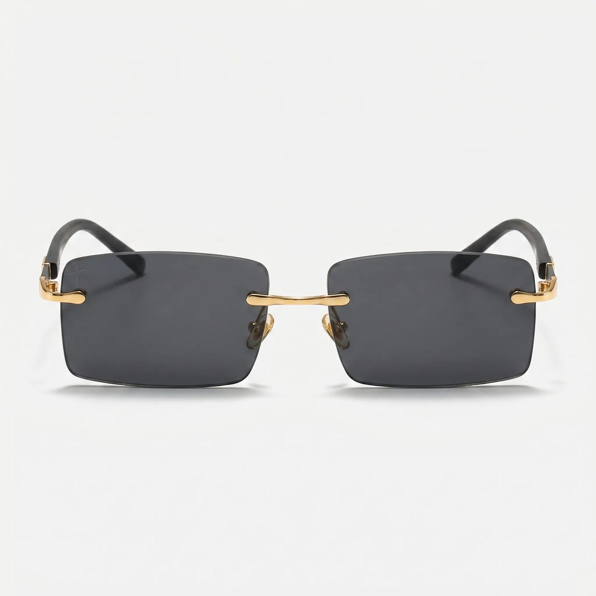 Lensara - Rimless Rectangle Fashion Sunglasses Sunny Day Outings