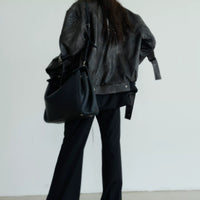 Dark Rock Genderless Futuristic Motorcycle Vintage Jacket