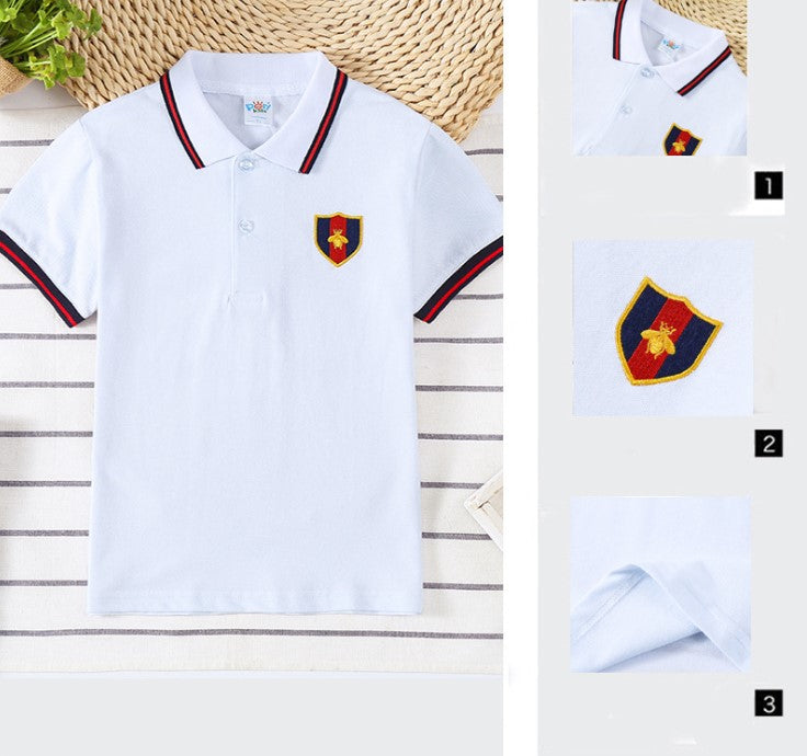 Boys' Korean-Style Comfort-Stretch Lapel Polo T-Shirt — Premium Student Apparel | Everyday Home Deal