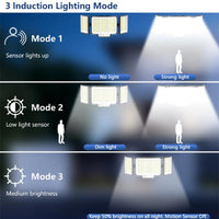 1-Pack Outdoor Solar Light  348-LED Motion Sensor Light With Remote Control  3-Head, Waterproof