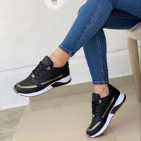 Women's Casual Lace-Up Flat Sequined Walking Sneakers — Premium Footwear Deal | Everyday Home Deal