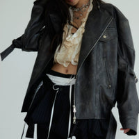 Dark Rock Genderless Futuristic Motorcycle Vintage Jacket