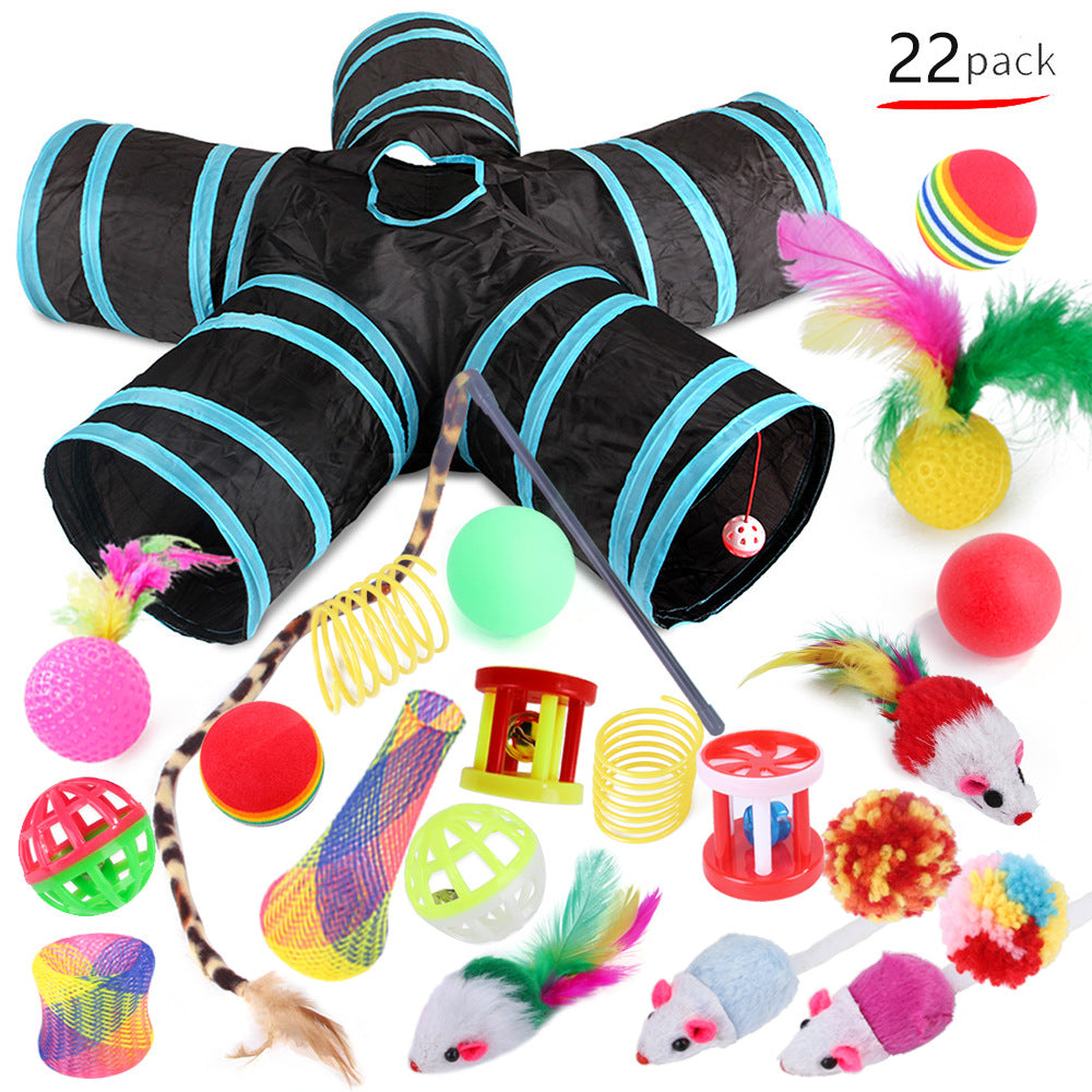 Cat Toy Set Funny Cat Assembled Toys Cat Tunnel Cat Tunnel Pet Supplies | Everyday Home Deal