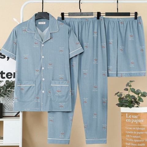 Men's Summer Short-sleeve Pants Loungewear Suit - Premium Apparel Deal | Everyday Home Deal