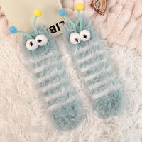 Womens Quirky Coral Fleece Mid-calf Socks
