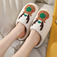 Christmas Shoes Winter Home Slippers Elk Soft Cozy Bedroom Slipper Slip On House Shoes | Everyday Home Deal