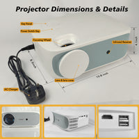 4K 5G Bluetooth Projector  4D Keystone Correction Native 1080P Full HD Outdoor Movie Projector For Smart Phone Laptop PC DVD TV PS4