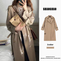 Trench Coat Womens New Autumn Mid-Length Stylish Elegant High-End Overcoat For Petite Figures