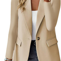Ins Lapel Button Jacket Fashion Commuter Casual Suit Jacket Women's Long-sleeved Tops Outwear Clothing