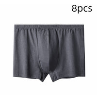 Men's High-waisted Pure Cotton Plus Size Loose Deep-crotch Cotton Breathable Boxer Shorts
