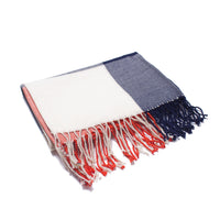 British-style Mens And Womens Couple Tassel Scarf With Large Plaid Pattern