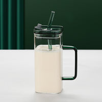 6Pcs Borosilicate Glass Cups with Straws & Lids | 6 Colors | Everyday Home Deal