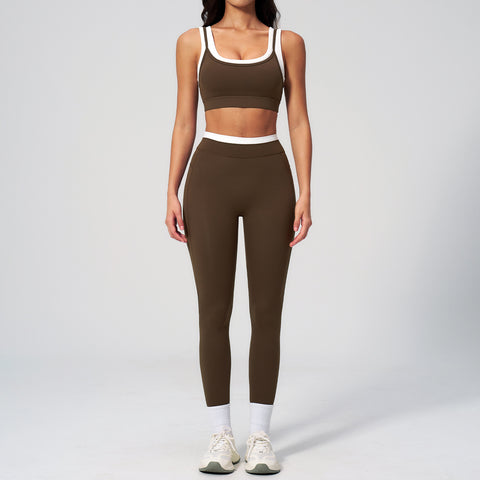 Contrast Nude Yoga Suit - Best Yoga Deal | Everyday Home Deal