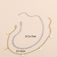 Bohemian-style Cross And Double-heart Multi-layer Anklet