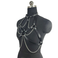 Women's Fashion Leather Strap With Chain Performance Costumes Accessories