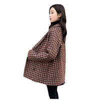 New Fallwinter Stylish Designer-inspired Plaid Coattrendy And Chic