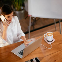 Electric Coffee Mug Warmer For Desk Auto Shut Off USB Tea Milk Beverage Cup 3 Temperature Setting