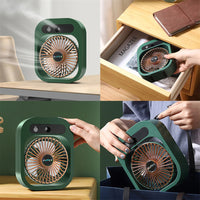 Air Conditioning Fan Desk Misting Fan Air Cooler Cooling USB Rechargeable Humidifier Portable Spray Fan With 3 Wind Speeds Mist Fan For Home | Everyday Home Deal