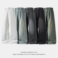 Retro-fit High-street Washed-and-distressed Jeans