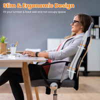 1 Set  Shiatsu Back Massager 3D Deep Tissue Kneading Massage Pillow Cordless USB Rechargeable With 3 Massaging Modes 2 Heating Levels 10Mins Auto-Off For Back Shoulder Waist Lumbar No Chair