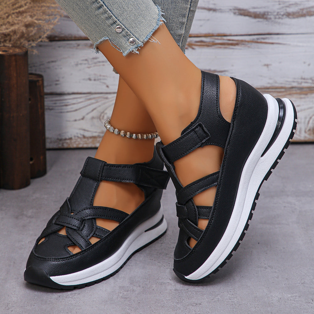 European And American Wedge-heel Roman-style Womens Shoes Size 43