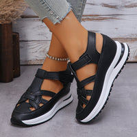European And American Wedge-heel Roman-style Womens Shoes Size 43