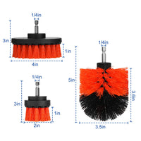 3Pcs Per Set Drill Brush Power Scrubber Cleaning Brush For Car Carpet Wall Tile Tub Cleaner Combo Brush Only