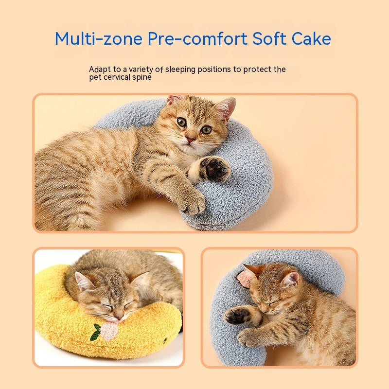 Dog Cat Sleeping Moon Pillow Small Dog Plush Pillow | Everyday Home Deal