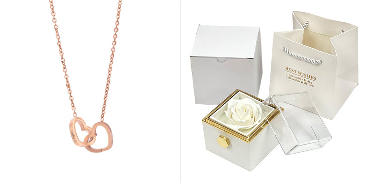 Rotating Soap Flower Rose Gift Box Creative Rotating Rose Jewelry Packaging Box Valentine's Day Gift For Women | Everyday Home Deal