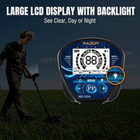 High-Precision Professional Adult Metal Detector, 4 Modes, 10 Inch IPX7 Waterproof Probe, LCD Display Complete Treasure Hunt Kit Including Earphones, Carrying Bag And Shovel.