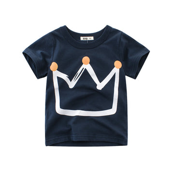 Boys' Summer Korean Style 100% Pure Cotton Short-Sleeve T-Shirt — Premium Apparel Deal | Everyday Home Deal