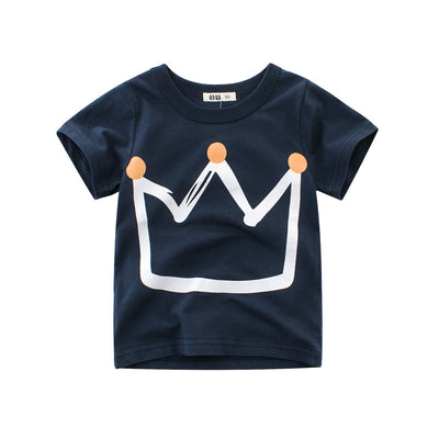 Boys' Summer Korean Style 100% Pure Cotton Short-Sleeve T-Shirt — Premium Apparel Deal | Everyday Home Deal