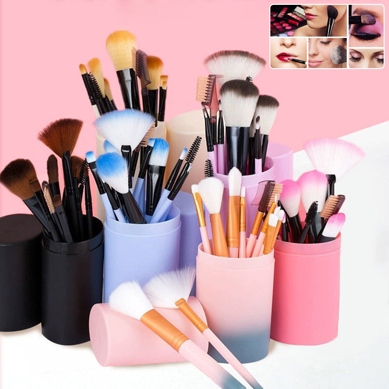 12pcs Makeup Brush Set Blush Eyeshadow Eyelash Highlighter Makeup Brush | Everyday Home Deal