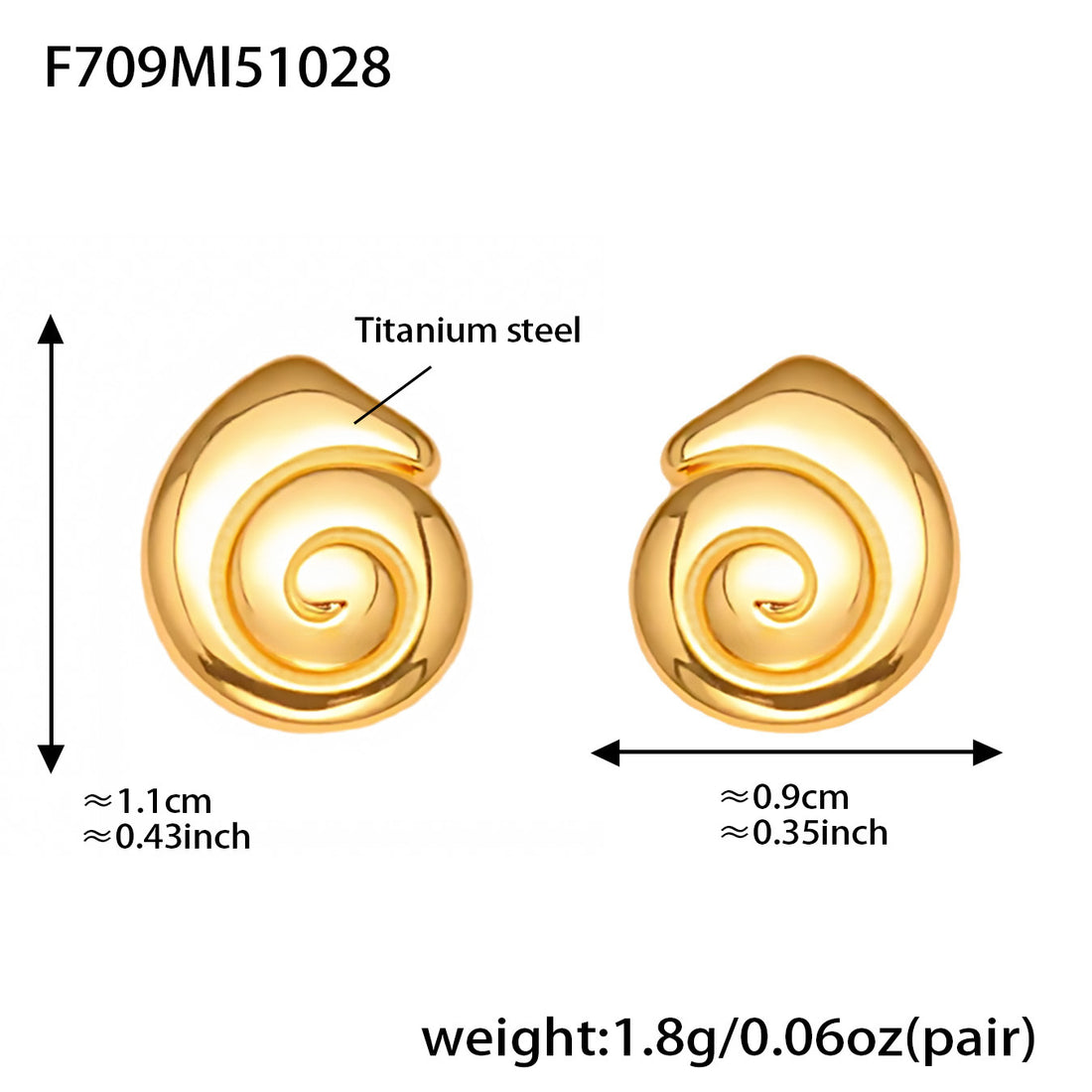 Snail Stud Earrings | Everyday Home Deal
