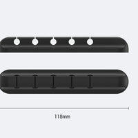 Silicone USB Cable Winder Desktop Cable Organizer Management Multipurpose Clips Cables Protector For Wired Headphones
