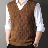 Mens Knitted Sweater Sleeveless Vest Suitable For All Season