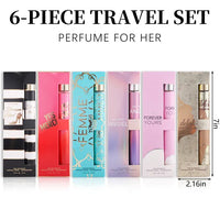 6pcs Women's Eau De Parfum Travel Set - Long-Lasting, Refreshing Fragrance In 6 Unique Scents - Ideal For Daily Use, Dates