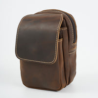 Genuine Leather Mens Cowhide Durable Work Belt-Powered Bag
