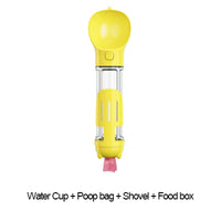 300 500ml Portable Multifunction Dog Water Bottle Food Feeder For Big Dogs 3 In 1 Poop Dispenser Puppy Pet Travel Drinking Bowls