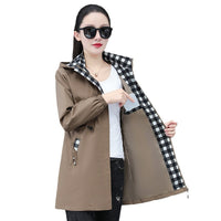 Womens Fashionable Loose-fit Oversized Hooded Jacket