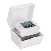 1Pc Blood Pressure Monitor Wrist Digital High Blood Pressure Cuff Heartbeat Tester With 90x2 Reading Memory 2In LCD Screen Storage Box
