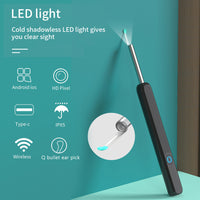 NE3 Ear Cleaner Otoscope Ear Wax Removal Tool With Camera LED Light Wireless Ear Endoscope Ear Cleaning Kit For I-phone | Everyday Home Deal