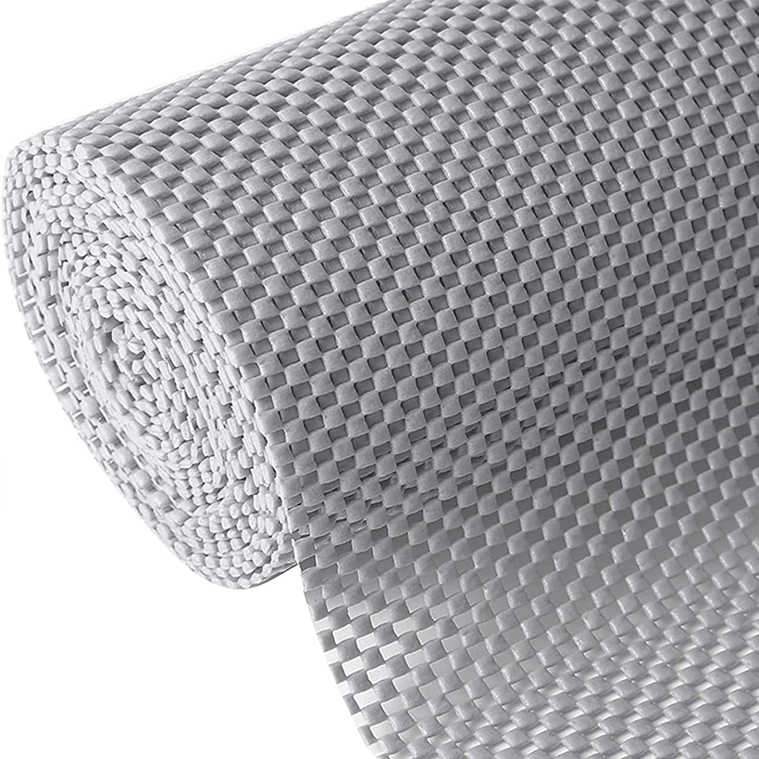 Shelf Liner, Non-Adhesive Roll Drawer Liners 12 Inches X 20 Feet, Non Slip Grip Durable Strong Clean, Shelving Liner for Kitchen Cabinets,Storage, Desks, Kitchenware, Tableware, Light Gray