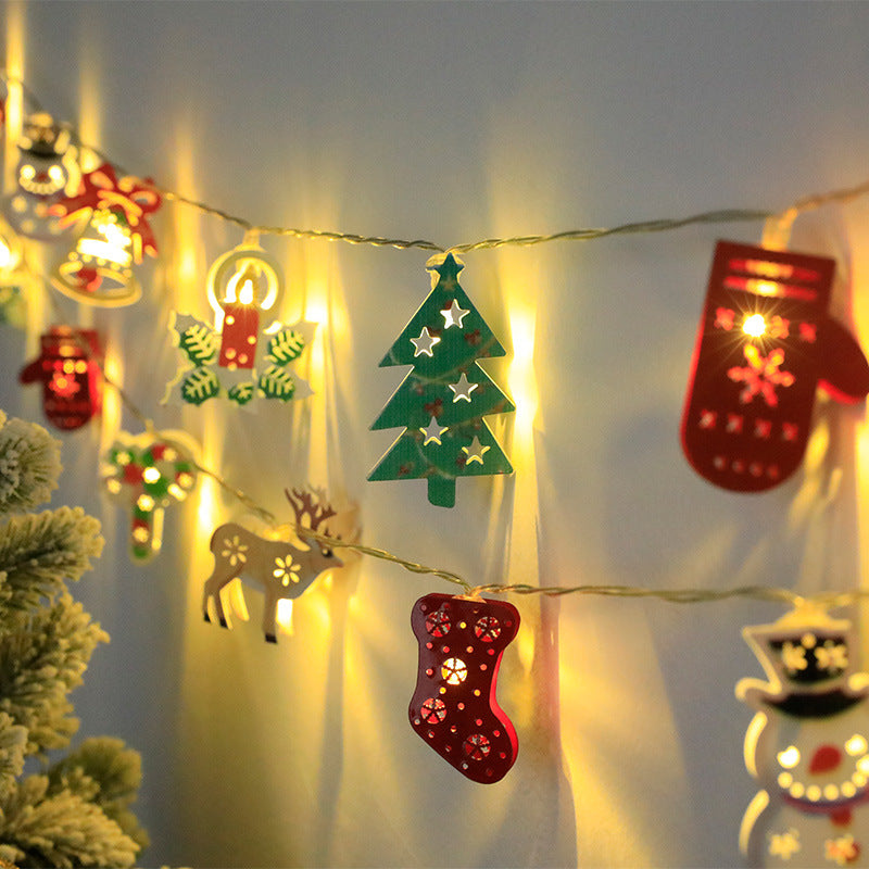 Christmas LED Light String — Santa, Elk & Snowman Ornaments
