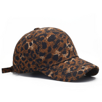 Leopard-patterned Spotted Light Board Adjustable Trend-forward Curved-brim Baseball Cap Suitable For Shopping, Traveling And Sports