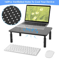 Monitor Stand Riser 3 Height Adjustable Desk Riser Organizer With Ventilation Holes