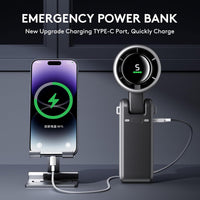3 IN 1 Portable Handheld Turbo Fan, 5 Gear Wind,2500mAh Battery Operated