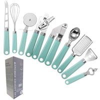 Stainless Steel Kitchen Utensils with Plastic Handles | Cooking Tools | Everyday Home Deal