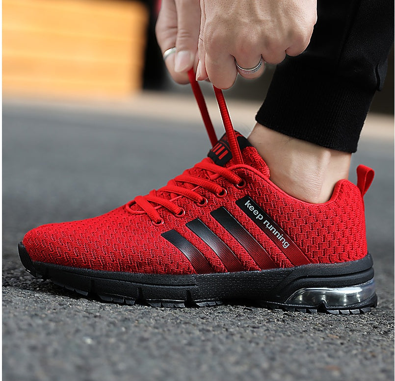 Unisex Breathable Fly-Woven Mesh Couple Sports Jogging Sneakers — Premium Footwear Deal | Everyday Home Deal